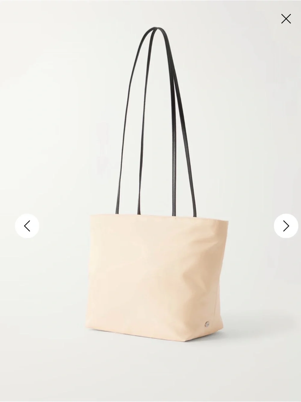 VALESQUE Spaghetti leather-trimmed nylon shoulder bag